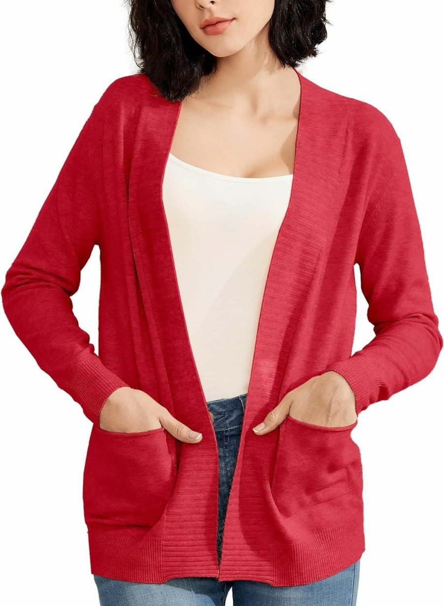 Sweaters | Bgklfeo Women'S Cardigan Sweater With Pockets Open Front Lightweight Knit Sweater