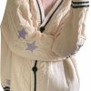 Sweaters | CAMNOW Womens Knit Cardigan Sweater Star Print Button Down Knitwear Long Sleeve Open Front Concert Outwear