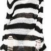 Sweaters | URAWESO Uraweso Goth Y2K Striped Sweater Ripped Punk Gothic Sweaters For Women Harajuku Aesthetic Halloween Pullover Tops