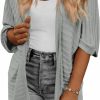 Sweaters | HOTOUCH Hotouch Womens 2024 Spring Summer Cardigan Sweater Lightweight 3/4 Sleeve Open Front Kimono Ribbed Knit Cardigan