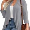 Sweaters | Anymiss Anymiss Womens Spring Plus Size Open Front Casual Summer Cardigan 3/4 Long Sleeves Lightweight Draped Cover Ups