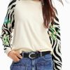 Sweaters | Desigual Desigual Women'S Embroidered Zebra Pullover