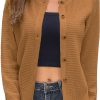 Sweaters | EANUER Women'S Crew Neck Button Down Long Sleeve Solid Knit Classic Cardigan Sweater