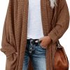 Sweaters | ZoeAce Zoeace Womens Open Front Knit Cardigan Long Batwing Sleeve Oversized Sweater Chunky Waffle Cable Boho Pockets Coat