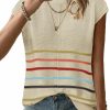 Sweaters | Zeagoo Zeagoo Women'S Cap Sleeve Sweater Vest Crew Neck Sleeveless Casual Knit Tops 2024 Summer Clothes S-Xxl