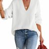 Sweaters | Imily Bela Imily Bela Womens Oversized Deep V Neck Sweaters Sexy Long Sleeve Tunic Sweater Knitted Dressy Pullover Jumper