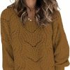 Sweaters | Dokotoo Dokotoo Womens 2023 Cute Elegant Soft Crewneck Long Sleeve Hollow Cable Knit Pullover Sweaters