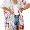 Sweaters | Jayscreate Jayscreate Women'S Chiffon Kimono Cardigans Lightweight Batwing Summer Casual Long Boho Sheer Cardigan For Women Coverup Tops