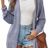 Sweaters | ZAFUL Zaful Women'S Summer Cardigan Open Front Sweater Casual Long Sleeve Boho Crochet Knit Cover Up