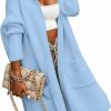 Sweaters | Aoysky Aoysky Womens Long Cardigans Cable Knitted Open Front Oversized Hooded Outerwear Sweater Coat