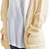 Sweaters | Traleubie Traleubie Women'S Open Front Long Sleeve Boho Boyfriend Knit Chunky Cardigan Sweater