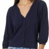 Sweaters | Mod-o-doc Women'S 3/4 Sleeve Crop Cardigan