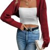 Sweaters | Zeagoo Zeagoo Women 2024 Fall Winter Shrug Sweater Long Sleeve Knit Bolero Crop Top Drop Shoulder Cardigan For Dresses