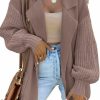 Sweaters | LILLUSORY Lillusory Women'S Long Sleeve Collared Jacket Open Front Knit Cardigan Sweaters 2023 Oversized Slouchy Coat With Pockets