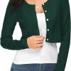 Sweaters | EXCHIC Women'S Cropped Bolero Cardigan Button Down O-Neck Knitted Shrug Sweaters