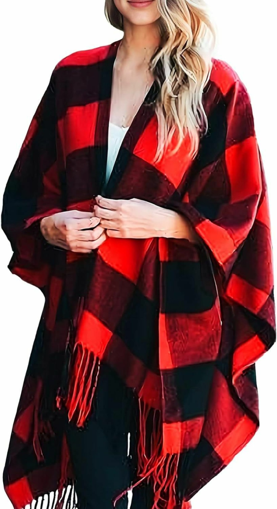 Sweaters | Breezy Lane Breezy Lane Women'S Shawl Wraps Warm Poncho Ruana Wrap Cardigan