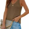 Sweaters | Amarmia Womens Summer V Neck Tops Rib Knitted Sleeveless Tank Top Cable Knit Sweater Vest Casual Solid Tee Shirts