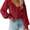 Sweaters | MARZXIN Marzxin 2023 Cropped Cardigan Sweaters For Women Cute Puff Sleeve V Neck Button Up Y2K Cardigan Crochet Cable Knit Sweater