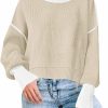 Sweaters | SAUKOLE Womens Crewneck Pullover Sweaters Fall Winter Outwear Batwing Long Sleeve Oversized Casual Knit Sweater Tops