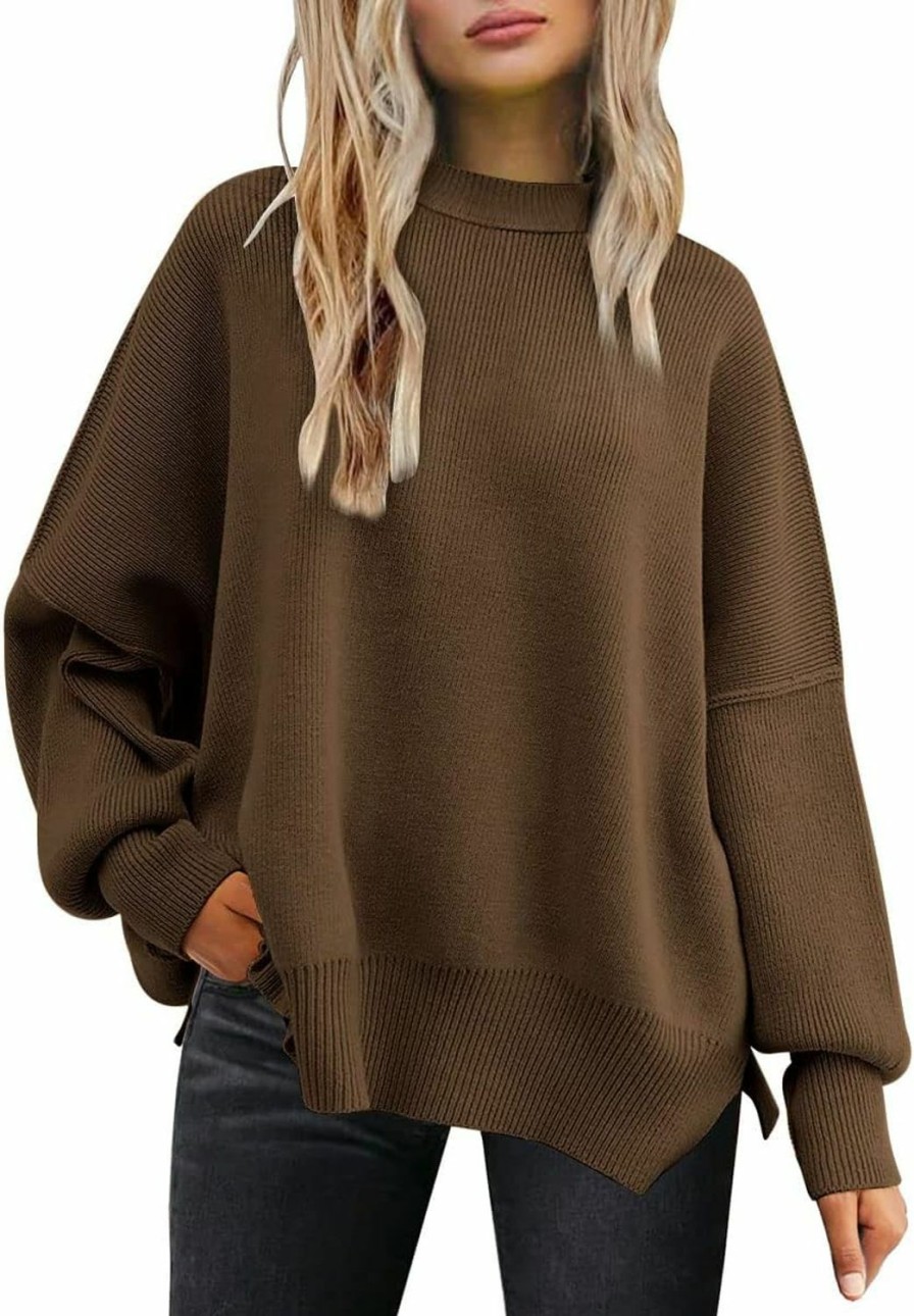 Sweaters | EFAN Efan Women'S Oversized Sweaters 2023 Fall Crewneck Batwing Sleeve Pullover Sweaters