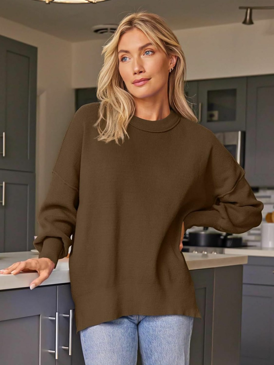 Sweaters | EFAN Efan Women'S Oversized Sweaters 2023 Fall Crewneck Batwing Sleeve Pullover Sweaters