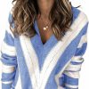 Sweaters | PRETTYGARDEN Prettygarden Women'S Fashion Long Sleeve Striped Color Block Knitted Sweater Crew Neck Loose Pullover Jumper Tops