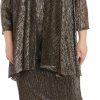 Sweaters | R&M Richards R&M Richards Women'S Metallic Sleeveless Dress With Matching Draped Cardigan