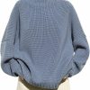 Sweaters | Ugerlov Ugerlov Women'S Oversized Sweaters Batwing Sleeve Mock Neck Jumper Tops Chunky Knit Pullover Sweater