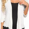 Sweaters | SATINIOR Womens Sheer Shrug Bolero Tie Knot Cardigan Lightweight With 3/4 Lace Sleeves