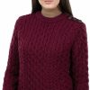 Sweaters | SAOL Saol Women'S 100% Merino Wool Side Button Sweater Fit Knitwear