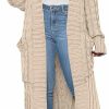 Sweaters | Caracilia Caracilia Womens Long Cardigan Sweater Open Front Long Sleeve Chunky Cable Knit Duster Outerwear Maxi 2023 Fall Jacket Coats