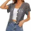 Sweaters | DRESSHAPE Dresshape Women Cardigan Hollow Out Floral Cardigans White Crochet Shrugs