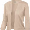 Sweaters | GRACE KARIN Grace Karin Women'S 3/4 Sleeve Knit Cropped Cardigan Sweaters Open Front Bolero Shrugs Coat Tops S-3Xl