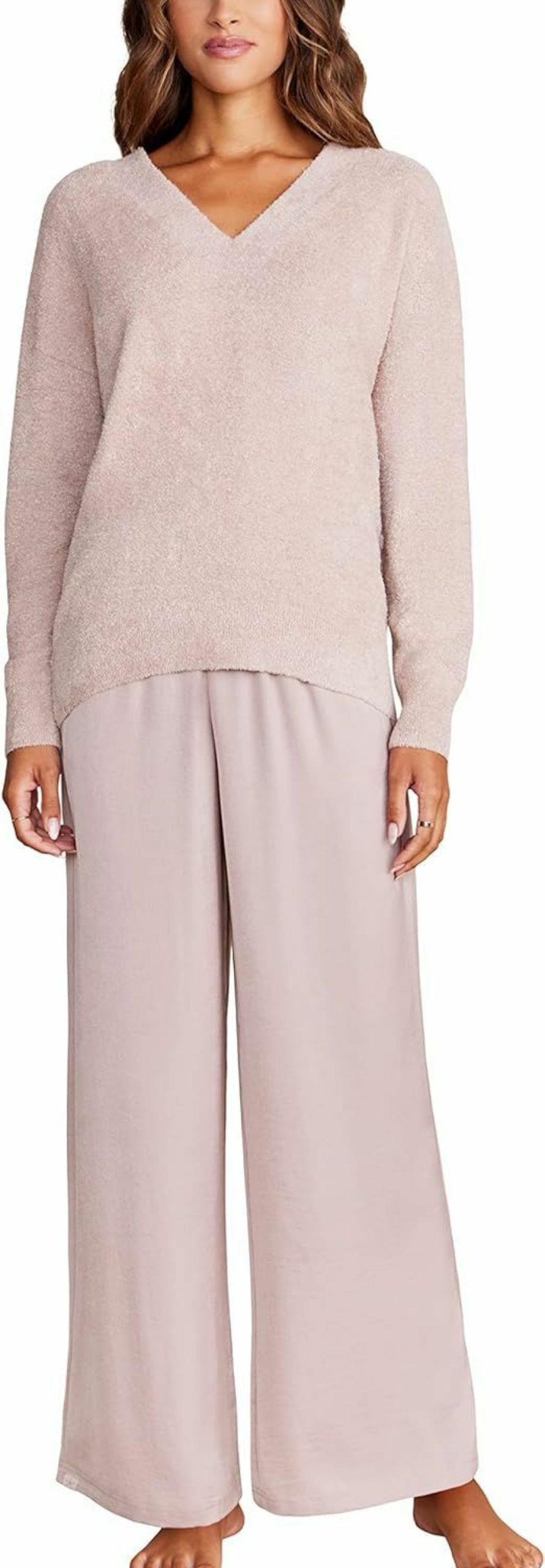 Sweaters | Barefoot Dreams Barefoot Dreams Cozychic Lite V-Neck Seamed Pullover, Women'S Pullover, Great For Gym, Super Soft Sweater