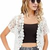 Sweaters | SMDPPWDBB Smdppwdbb Women'S Short Sleeve Lace Shrugs Bolero Cardigan Crochet Sheer Crop Jacket