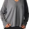 Sweaters | Cashmere Boutique Cashmere Boutique: Women'S 100% Pure Cashmere V-Neck Boyfriend Sweater (5 Colors, Sizes: S/M/L/Xl)