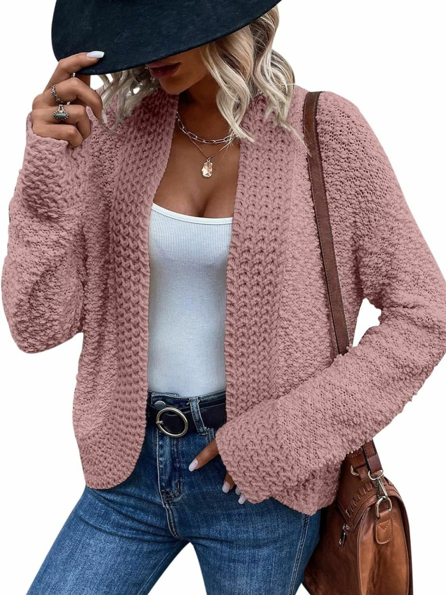 Sweaters | PRETTYGARDEN Prettygarden Open Front Spring Lightweight Cardigan Sweaters For Women Trendy 2024 Popcorn Knit Cardigans Cute Sweater