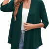 Sweaters | Heymoments Heymoments Women'S Lightweight Open Front Cardigans 3/4 Sleeve Casual Soft Drape Fall Cardigan S-2Xl