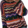 Sweaters | Floerns Floerns Women'S Chevron Pattern Open Knit Long Sleeve Colorblock Drop Shoulder Sweater