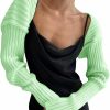 Sweaters | Cioatin Cioatin Women Bolero Shrug Sweater Fall Outfit Knit Crop Cardigan Y2K Top Long Sleeve Open Front Pullover Going Out