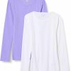 Sweaters | Amazon Essentials Amazon Essentials Women'S Slim-Fit Layering Long Sleeve Knit Rib Crew Neck (Available In Plus Size), Pack Of 2