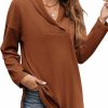 Sweaters | BZB Bzb Women Polo Shirts Shawl Neck Long Sleeve Tops Tunic Tops To Wear With Leggings