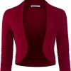 Sweaters | DOUBLJU Doublju Bolero Open Front Cardigan Crop Jackets 3/4 Sleeve Basic Cropped Blazers Business Casual For Womens With Plus Size