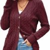 Sweaters | ChooTeeYeen Women'S Cable Knit Open Front Button Down Cardigan Sweater Long Sleeve Chunky Fall Sweater Outwear