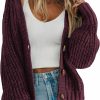 Sweaters | LILLUSORY Lillusory Women'S Chunky V Neck Cardigan Sweater Knit Button Down Winter Clothes For Warm